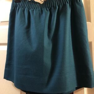 Green J Crew elastic waist skirt